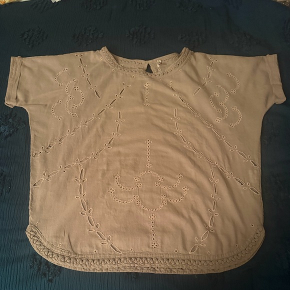 IRO Tops - IRO Beige Embroidered Blouse